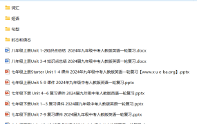 2024届中考英语一轮复习+专项复习资料 百度网盘